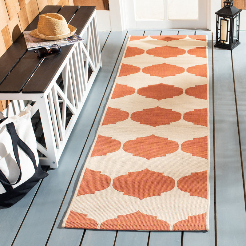 Herefordshire Performance Geometric Indoor/Outdoor Area Rug, Runner 2'3" x 12'