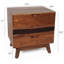 Table de chevet en bois: style rustique avec captation en direct, commode 21,5 x 16,5 x 23