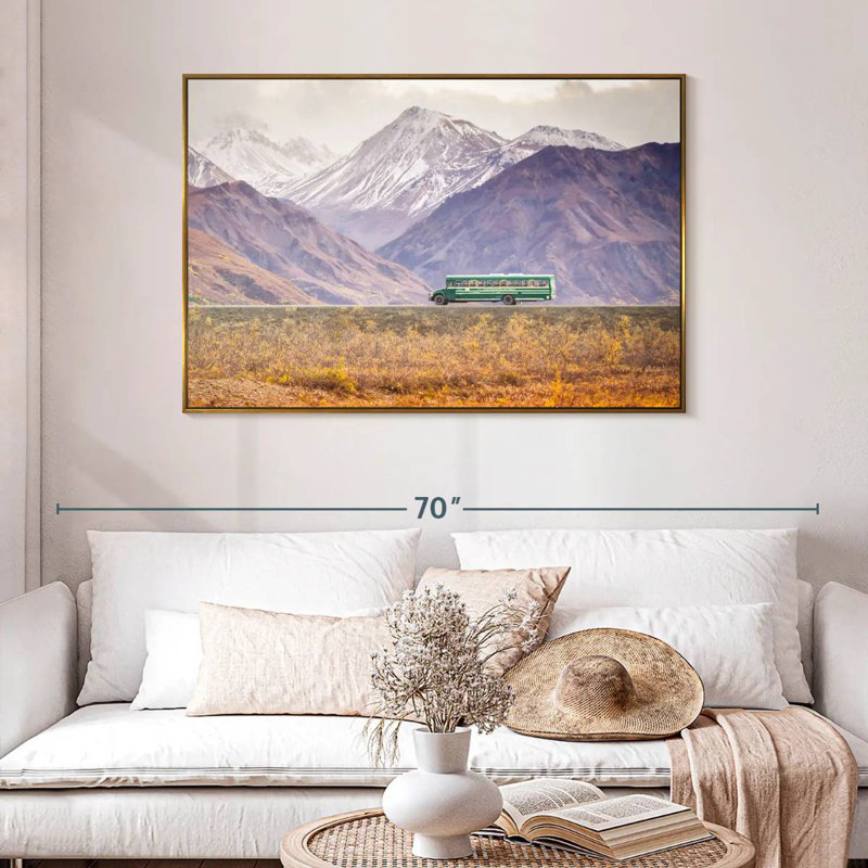 Denali Bus, 46 po x 31 po, Cadre flottant doré