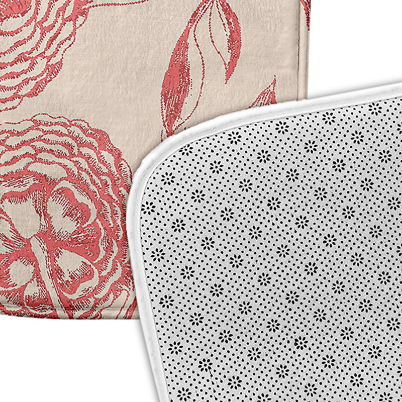 Tapis de bain Flower, L 17 po x L 24 po, Rose