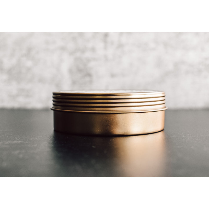 Cannelle vanille | Bougie dorée en étain | Bougie de voyage