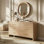 Armoires de rangement modernes à 6 tiroirs avec grande commode d'angle arrondie