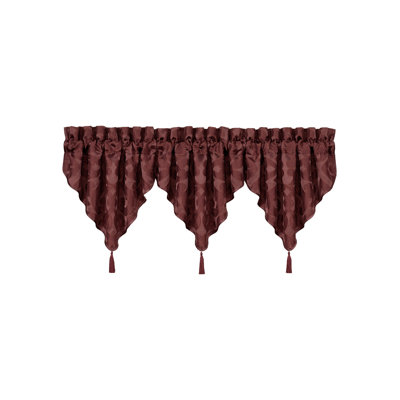 La Boheme - Maroon Window Ascot Valance