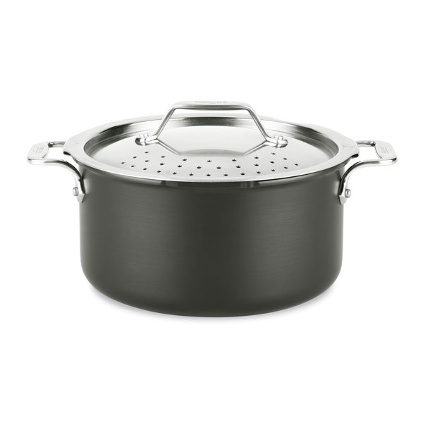 Farberware Cookstart Nonstick Straining Saucepot, 6-quart, Black & Reviews