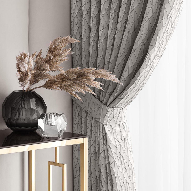 Geometric Room Darkening Curtain Panel Pair