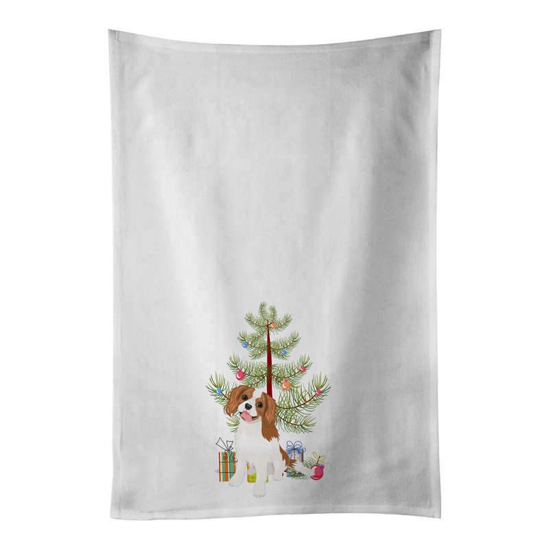 Ensemble de 2 serviettes de cuisine Cavalier King Charles Spaniel Blenheim # 2