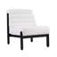 Chaise d'appoint Living Fluffy blanche avec structure en bois massif noir