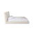 Beige Tufted Boucle Queen Bed Frame