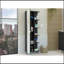 Armoire à linge miroir Urano, quatre tablettes intérieures, cinq tablettes extérieures - noir-494676765