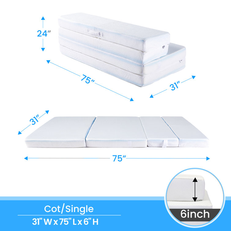 Cheer Collection Memory Foam Folding Mattress - Specialty