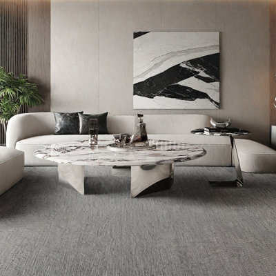 Italian round marble coffee table