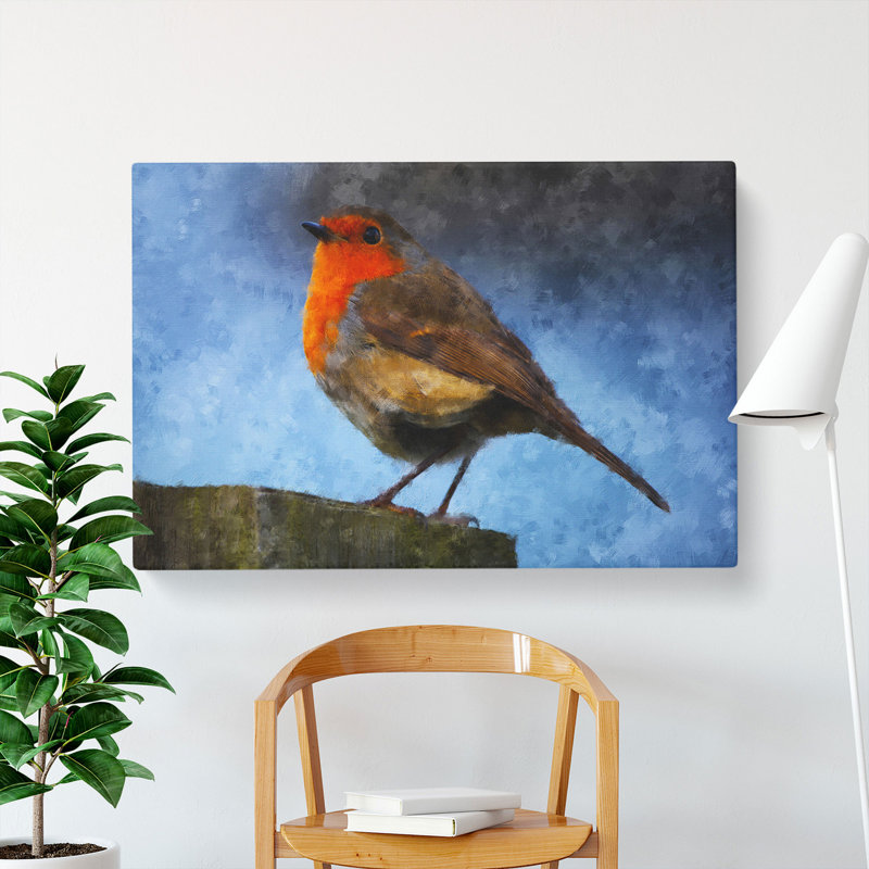 Robin Bird Vol.2 - Wrapped Canvas, 35cm H x 50cm W x 3cm D