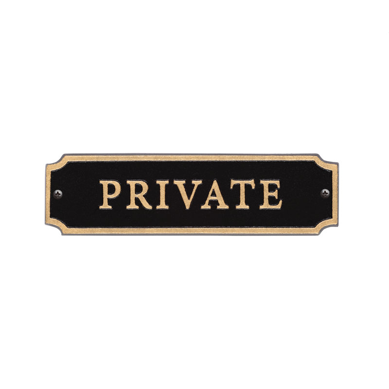 Whitehall Products Door Statement Cut Corner Plaque