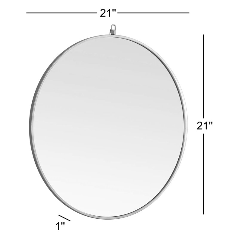 Miroir Cassie, 21 po x 21 po, Blanc