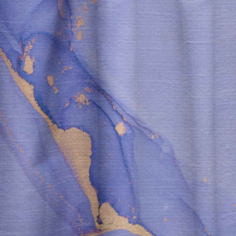 Art liquide infusé mauve doré - Rideau abstrait - Velours obscurcissant - 1 panneau, L 52 po x L 108 po