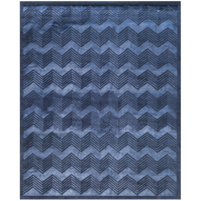Ralph Lauren Monroe Chevron Wool, Viscose Chevron Rug, Rectangle 9' x 12'