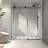 Frameless One Fixed And One Shifted Shower Door,70Mm 304 Stainless Steel Large Pulleys With Adjustable Soft Closing Function,With Nano Easy Cleaning,Stick Explosion-Proof Menbrance