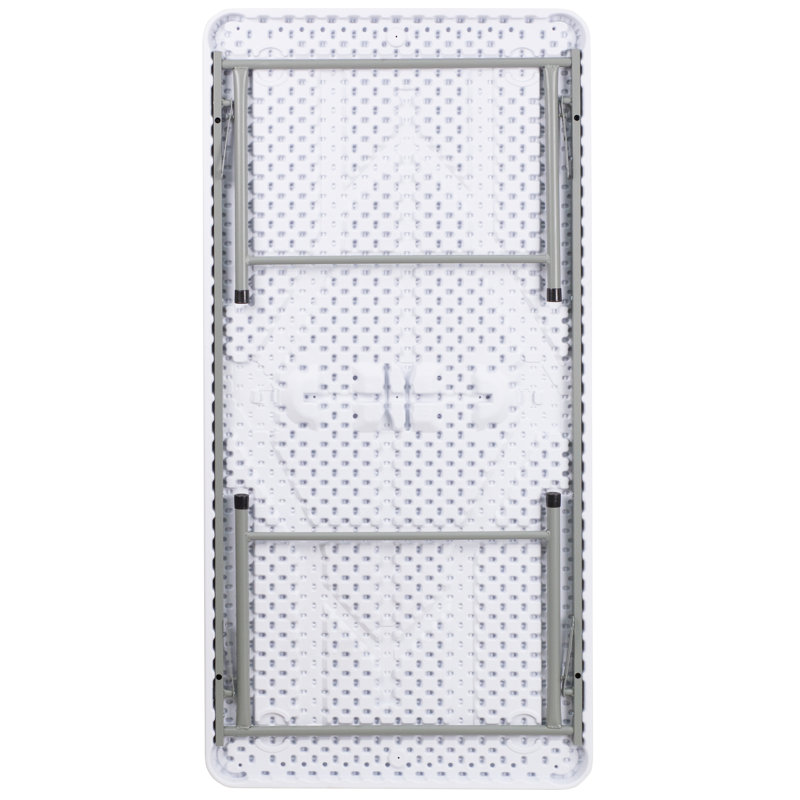 Gray Metal Frame White Plastic Kids Folding Table