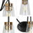 Mylor 3 - Light Dimmable Modern Black/Brass Vanity Light