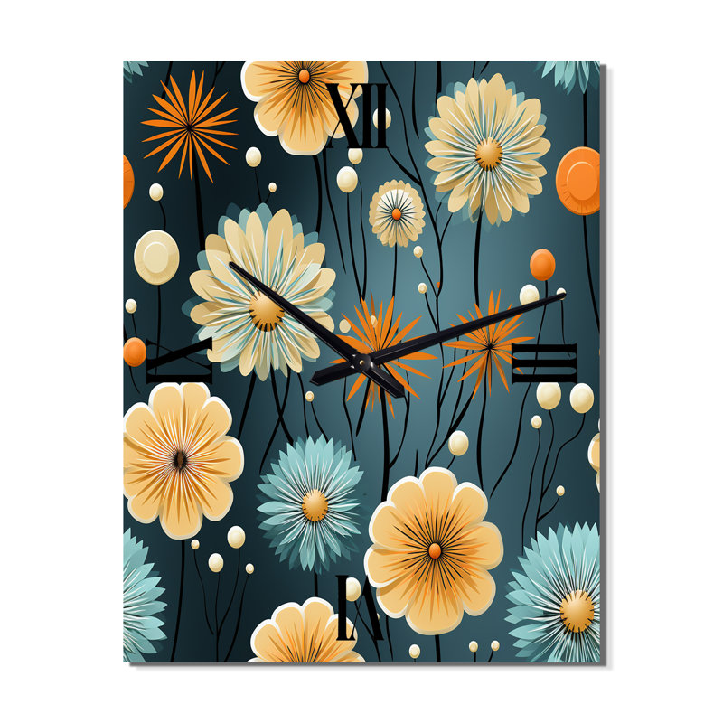 Jannene - Horloge murale abstraite Mid-Century, Grand