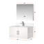 Meuble-lavabo blanc lustré 36 po X 22 po, avec comptoir en quartz, robinet, miroir à DEL - aux égratignures et aux taches pour une expérience de salle de bain relaxante-1960641499