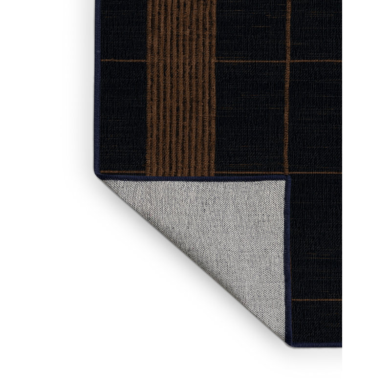 Tapis gris à carreaux lavable à la machine, Tapis de couloir 2 pi x 4 pi