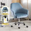 Chaise d'appoint moderne et réglable en velours pour le bureau personnel et les loisirs, assise confortable et élégante