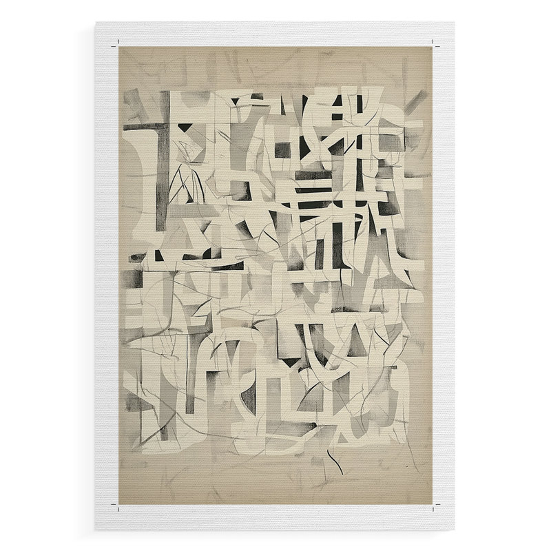 ABSTRACT Series CMXI - Impression sur toile seulement - NON CADRE, H 27 po x l 18 po