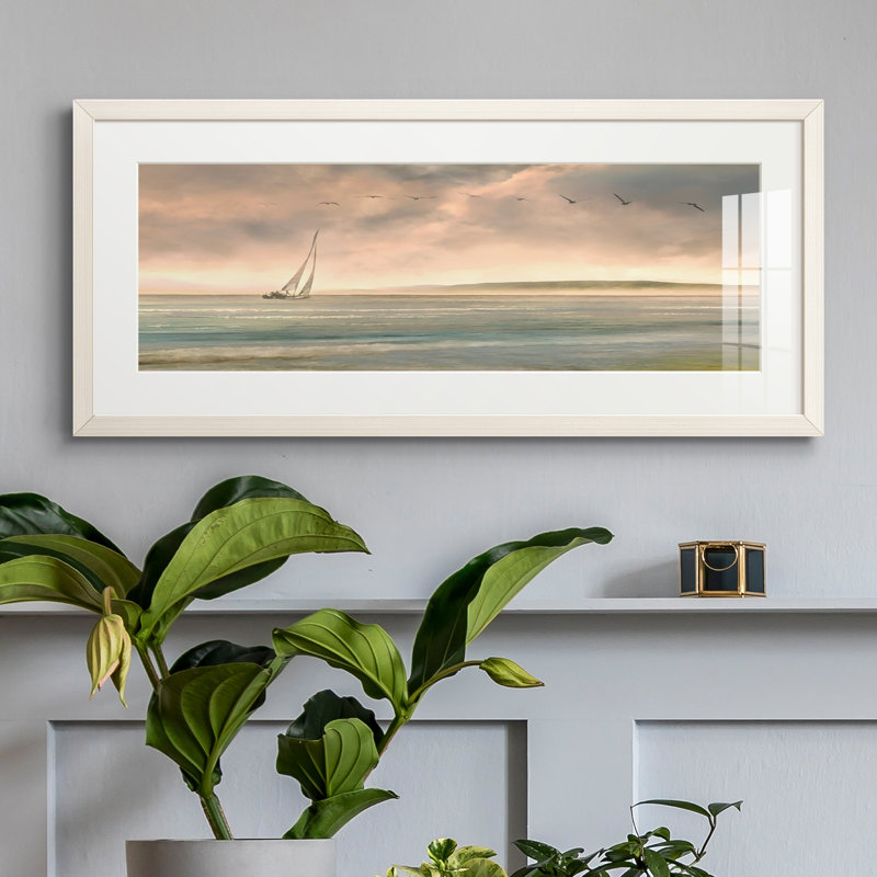 Peinture sur papier encadrée