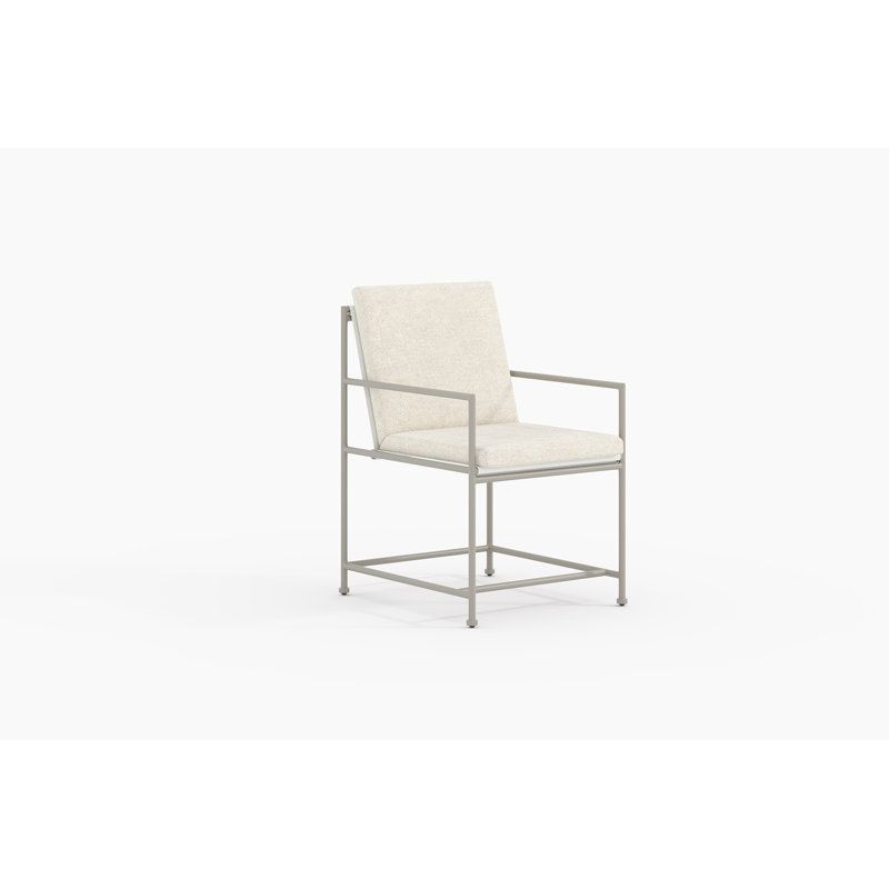Glendale Cushion Outdoor Dining Armchair, Beige, Tan