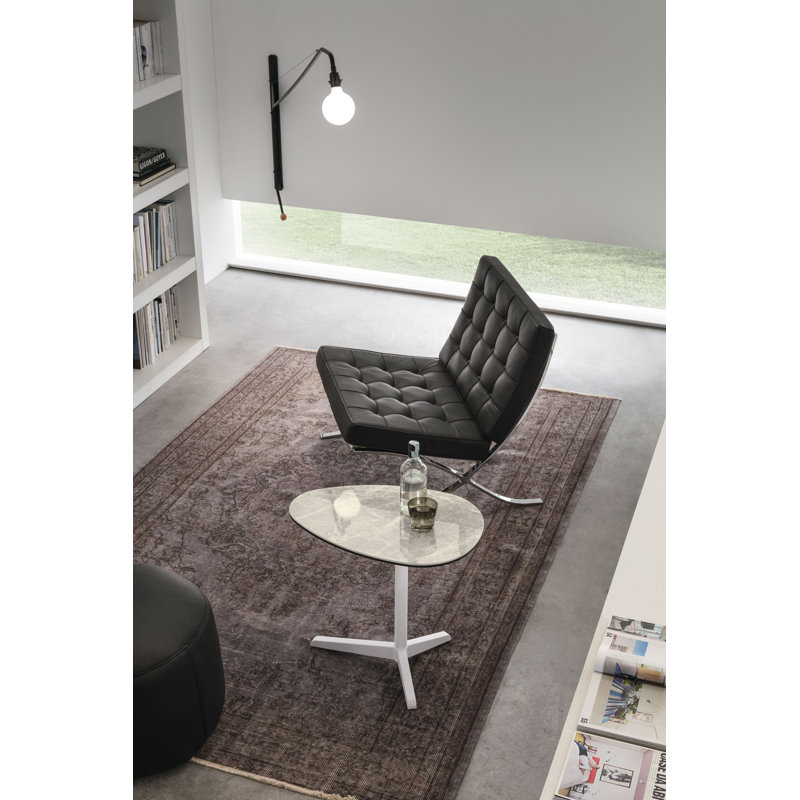Fierce End Table, White, Arabesque