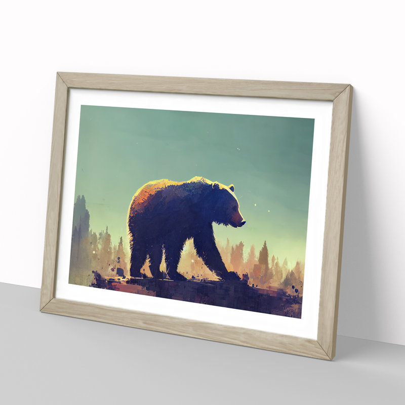 Bear Vol.4 - Framed Print, Oak, 46cm H x 64cm W x 2cm D