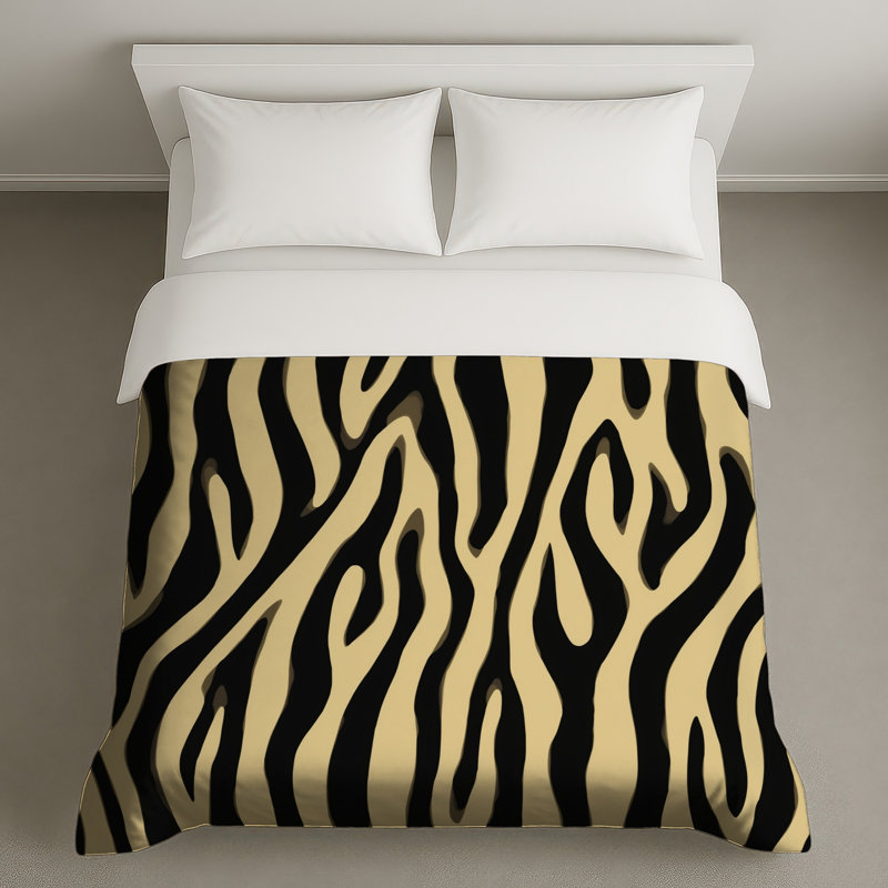 Housses de couette à motif zébré, Grand lit