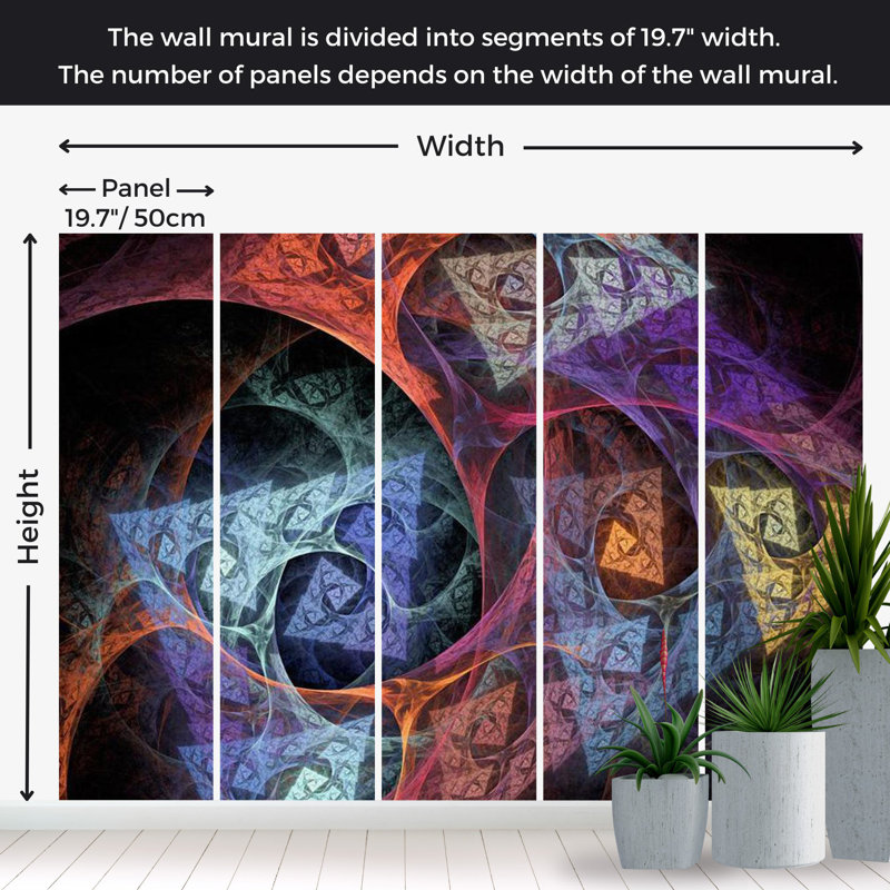 Abstract Wall Mural, 121" L x 157" W
