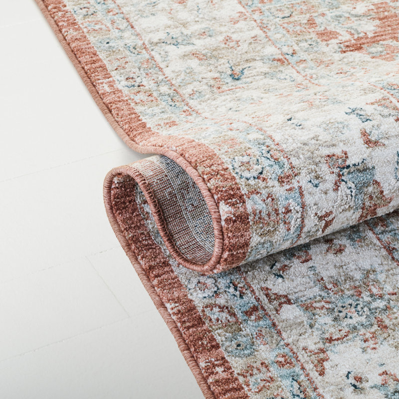 Tapis Lauren Ralph Lauren 1751 - rouille / bleu, Rectangle 5 pi 3 po x 7 pi 6 po