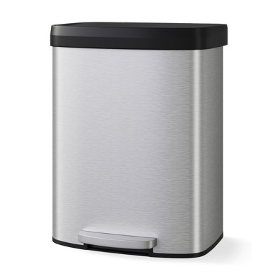 Stainless Steel Step On Tilt Out Trash Can - 60L