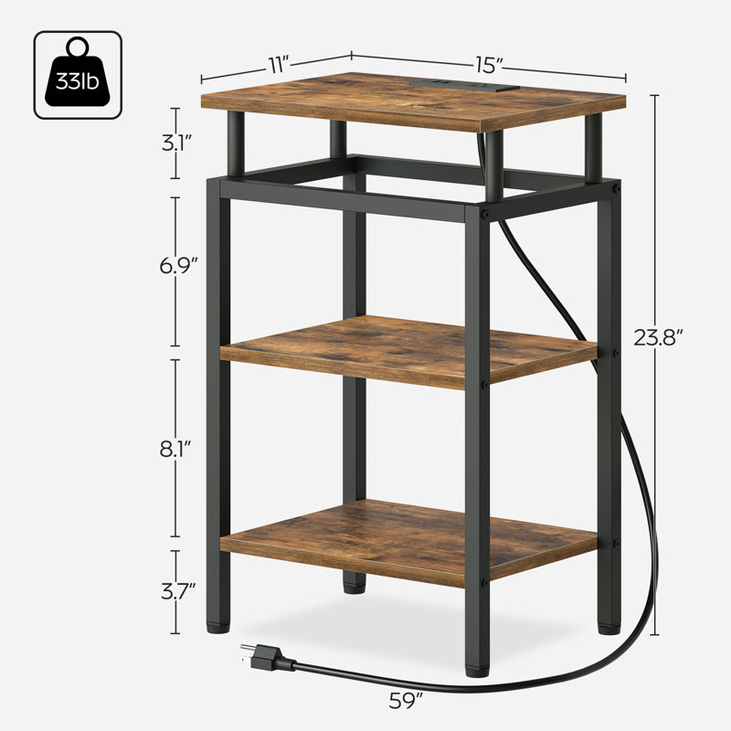 End Table With Charging Station