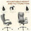 Fauteuil de bureau avec accoudoirs rembourrés, fauteuil de bureau de direction, hauteur réglable et fonction d'inclinaison-710902558-710902557