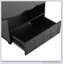 Table basse flexible de style crème avec 2 roues de frein, table d'appoint à plateau en nuage avec tiroir-434505453