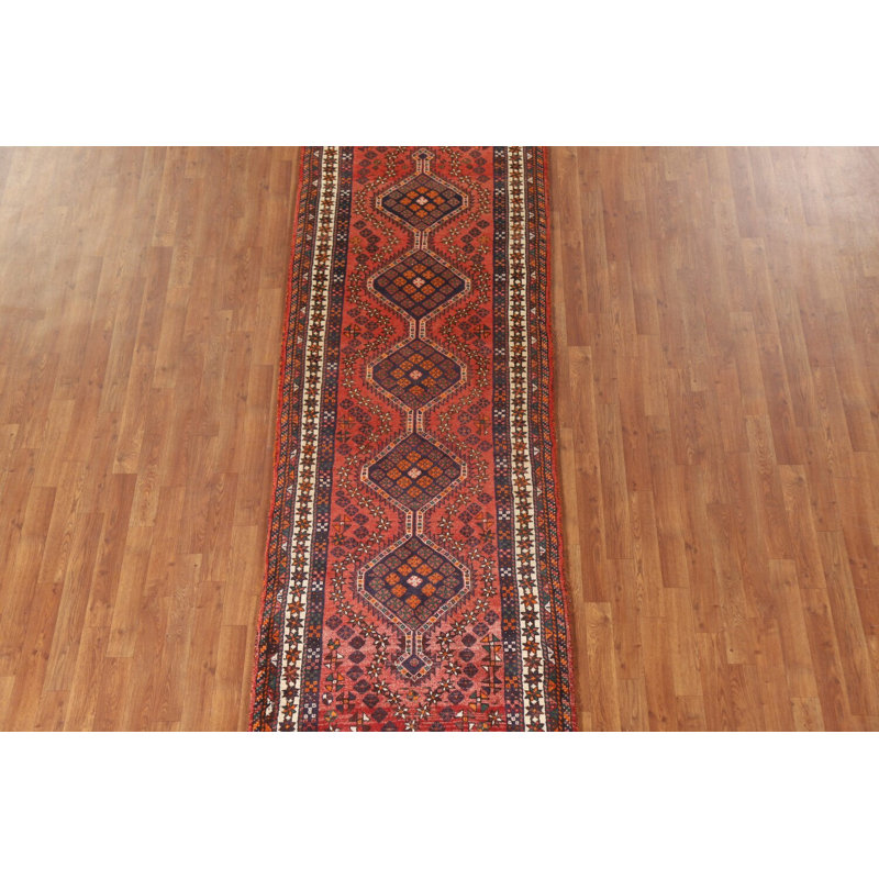Handmade Wool Traditional Runner Rug 3x10