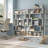  70.6"H Geometric Display Bookcase with Open Shelves-1671223226