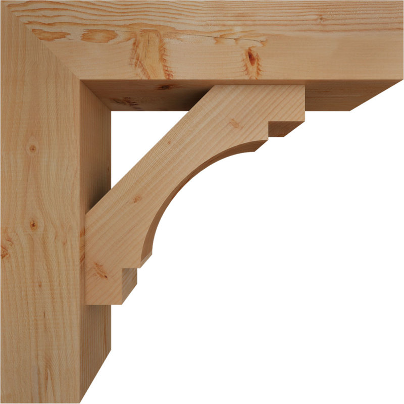 Support Merced Block avec support décalé, 28 po x 28 po, Sapin Douglas de l 7 1/2 (lisse)