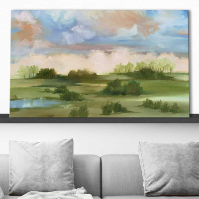 «Rolling Hills II» par Liz Jardine - peinture à cadre flottant