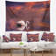 Flamant rose blanc gigantesque pour les tapisseries de lake-28487139