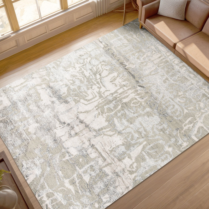 Area Rug in Gray, Rectangle 8'1" x 9'11"