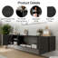 Support pour téléviseur flottant de 80 pouces, chemin de câbles caché, conception simple, rangement pour fournitures d'art, console avec murs solides