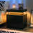 Engineered Wood Nightstand with LED Lights - Modern Small Space Solution-2046771461