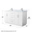 Elan TK 60" Freestanding Double Bathroom Vanity with Marble Top-263087414-263087415