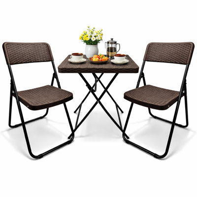 SUNMER Rattan 3-piece Bistro Set