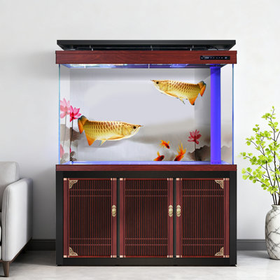 Neo-Chinese Style Grid Large Screen Aquarium Tank